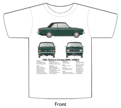 Ford Cortina MkII 1600GT 1966-70 T-shirt Front